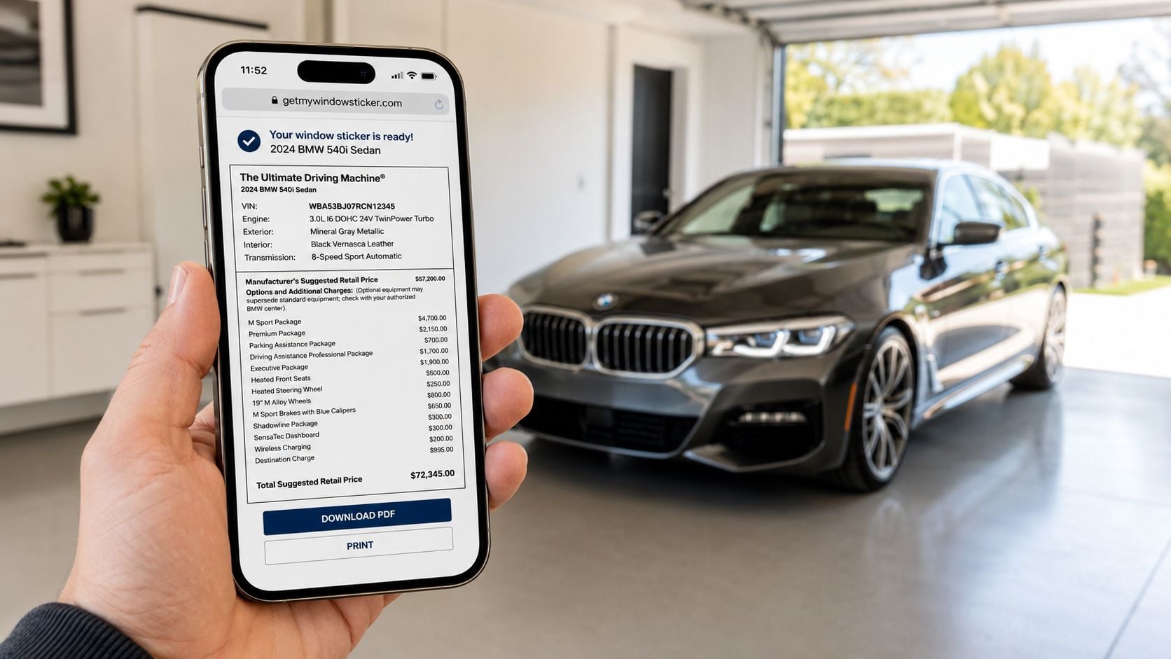 Безкоштовны Window Sticker Monroney наклейка за VIN: як розшифрувати комплектацію та перевірити ціну автомобіля зі США